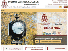 Tablet Screenshot of mountcarmelcollegeblr.co.in